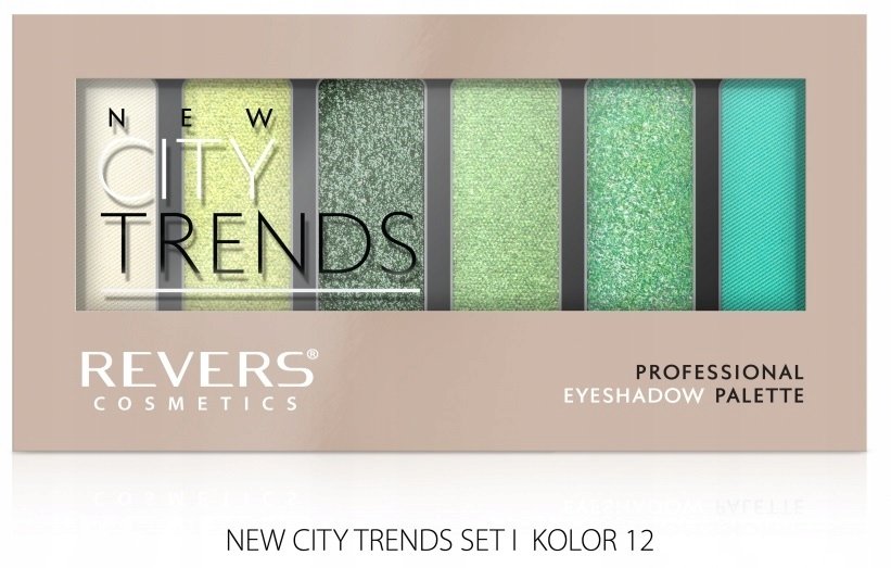 

Профессиональные тени для век 12 Revers City Trends Стойкие
