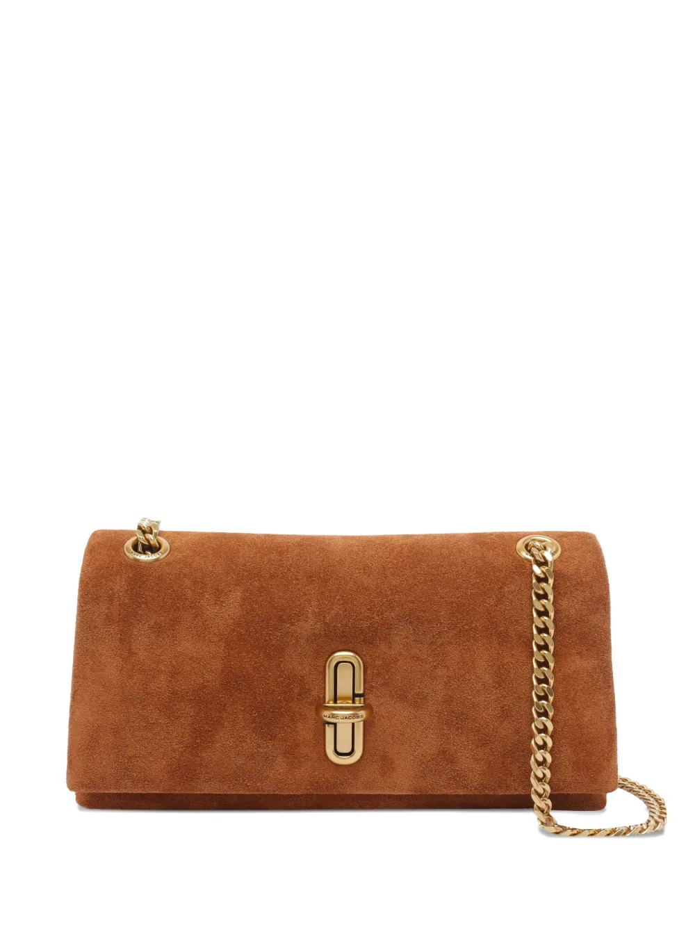 

Мини-сумка через плечо The Dual Chain из замши MARC JACOBS, коричневый