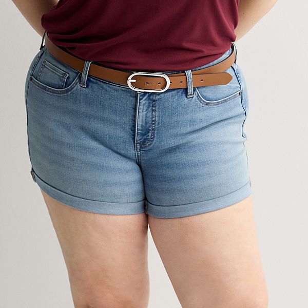 

Джинсовые шорты midi low rise plus size для подростков So, Medium