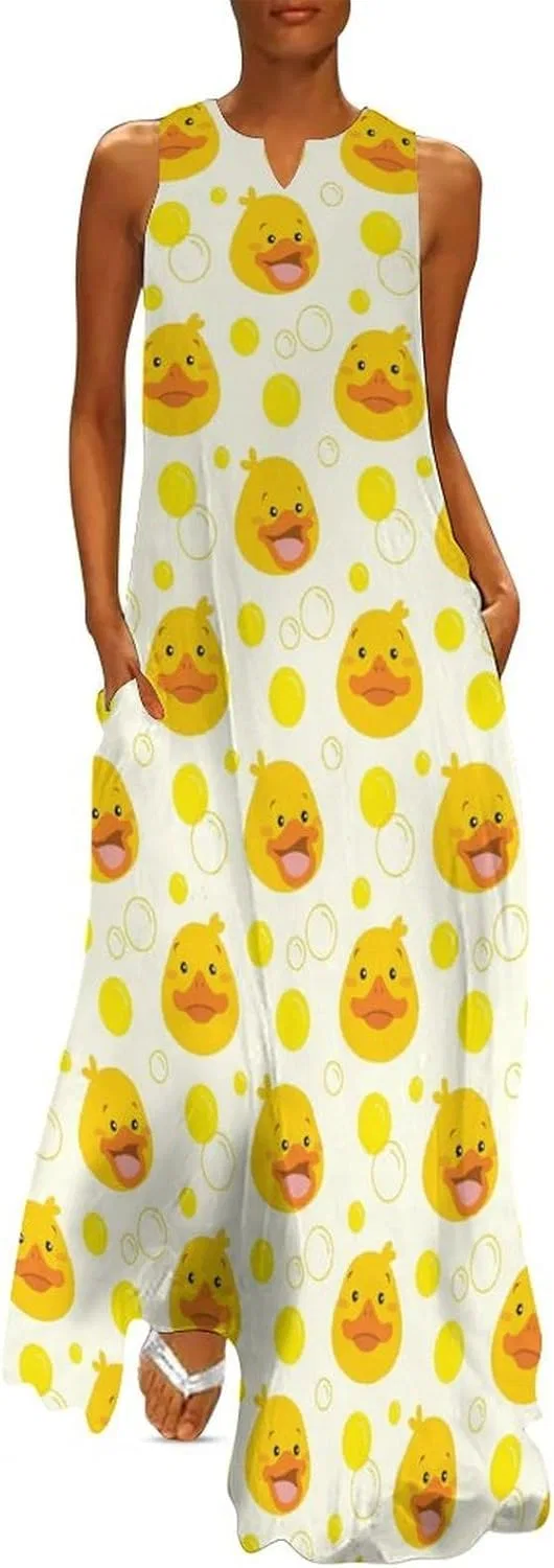 Платье Cute Duck Женские платья Длина до щиколотки Комбинация Летнее платье Платье приталенного силуэта Вечернее платье Макси-юбка Праздничное платье Подъюбник — фото 3