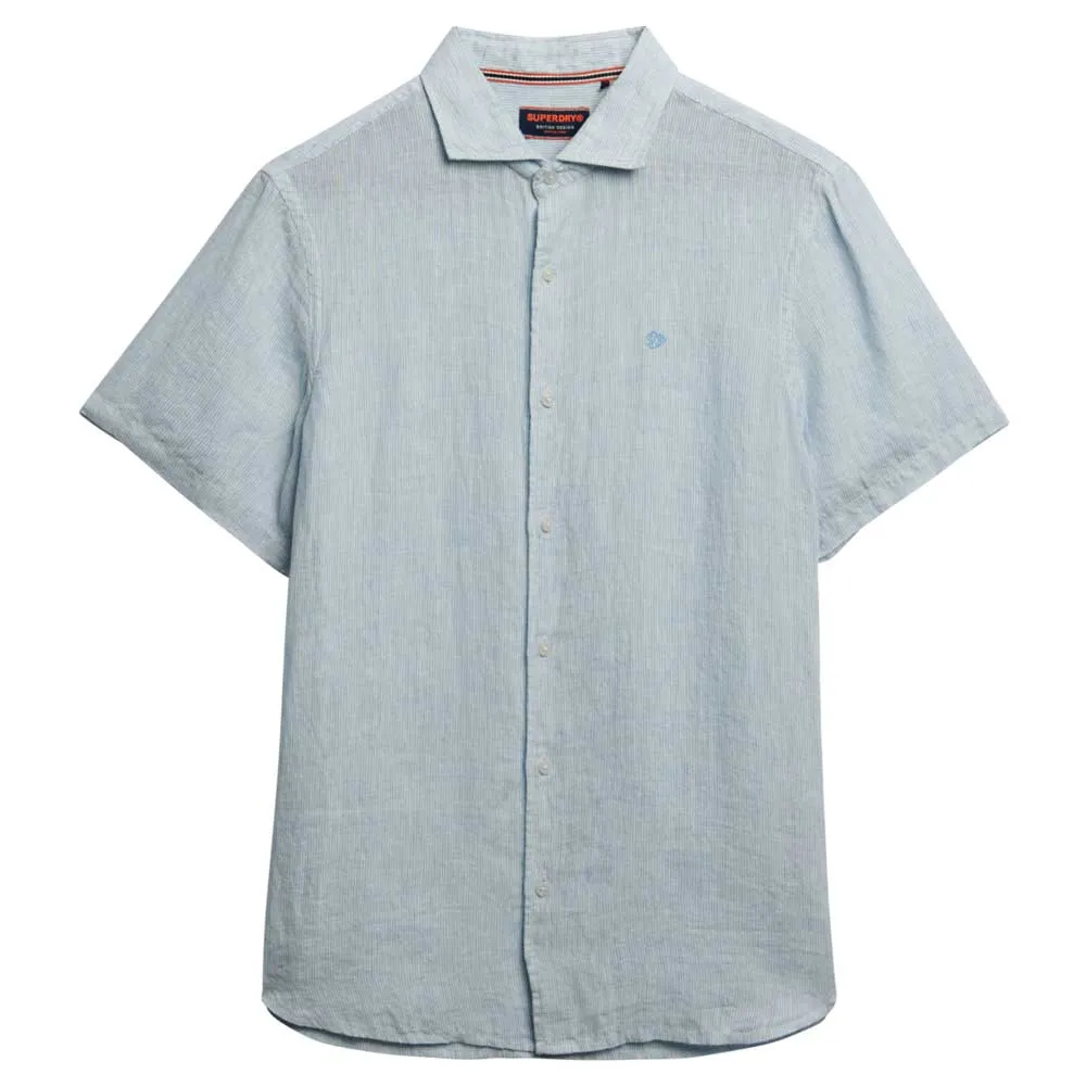 Рубашка с коротким рукавом Superdry Sd Embroidered Vacation Linen, серый — фото 3