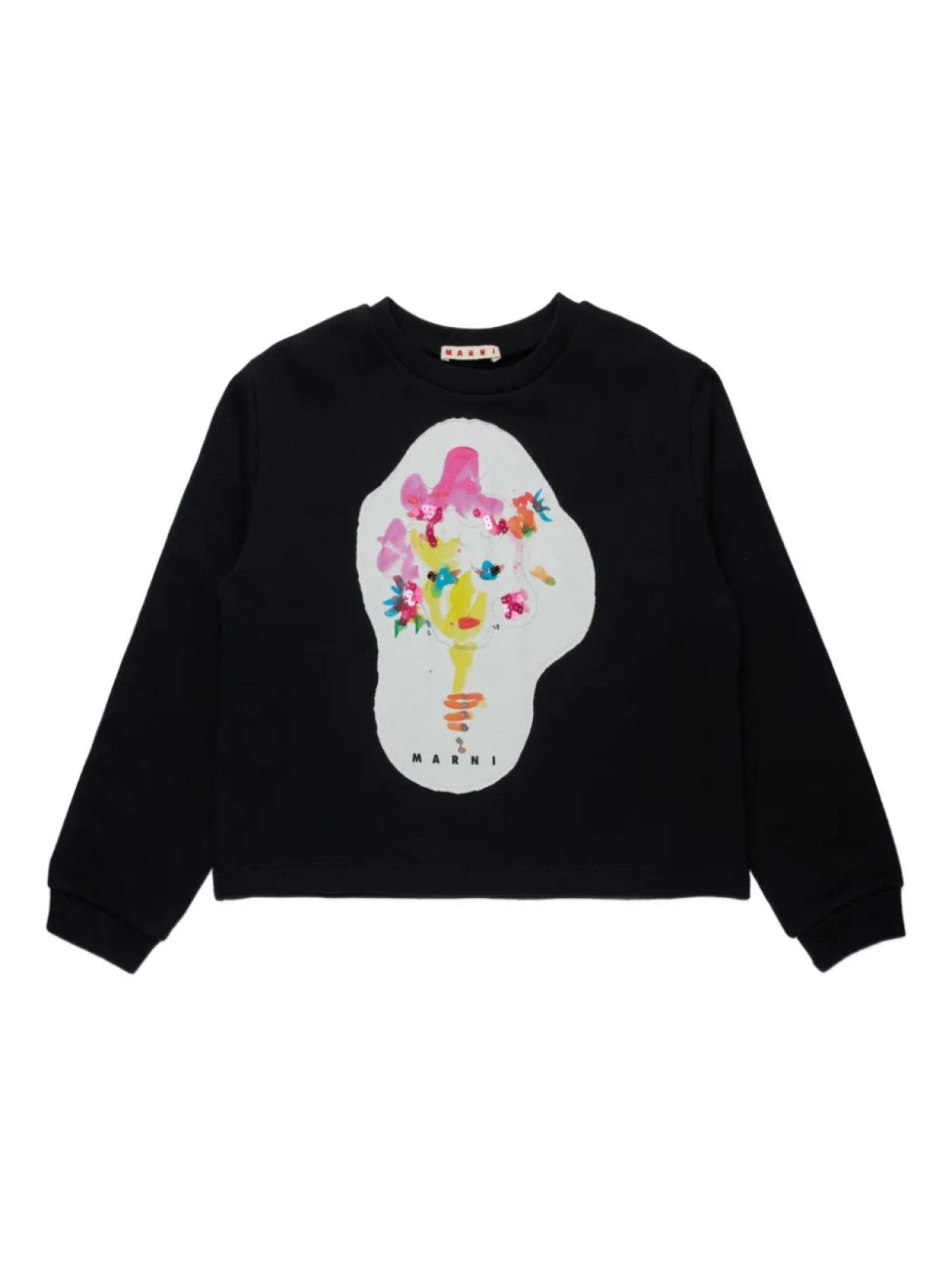 

Детская хлопковая толстовка Marni Kids, черный