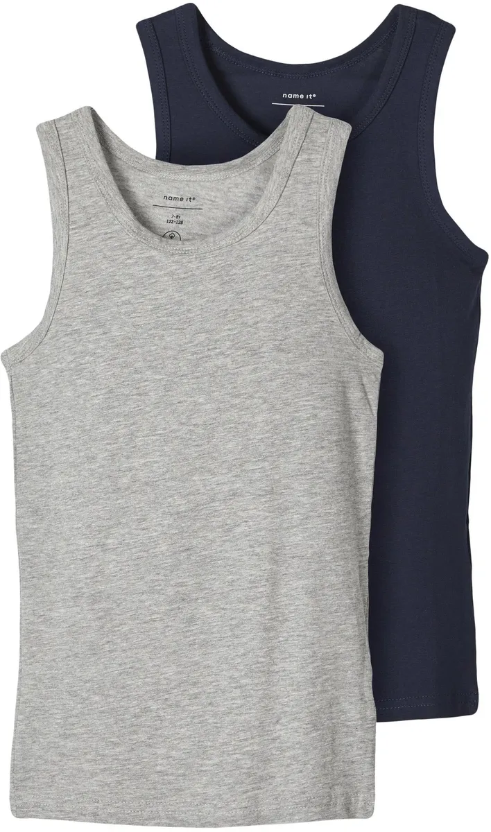 Майка Name It "NKMTANK TOP 2P" (упаковка, 2 шт.), серый