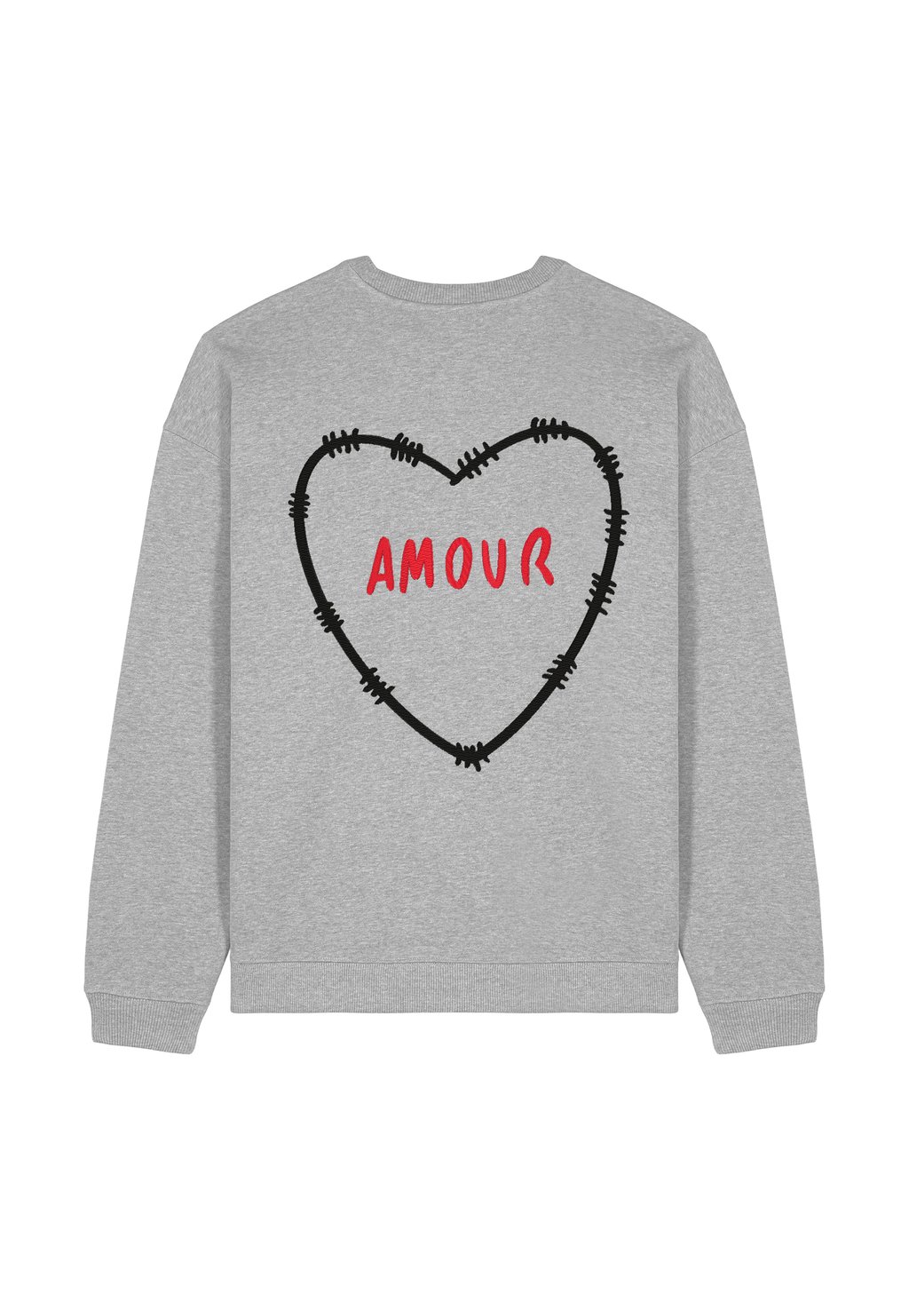 

Толстовка AMOUR BACK EMBROIDERY UNISEX OVERSIZE Mira Paris, пятнистый серый