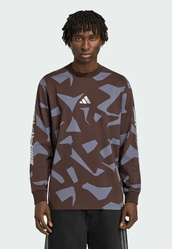 Футболка с длинными рукавами в камуфляжной расцветке amg Adidas Performance, Aurora Coffee Aurora Onix