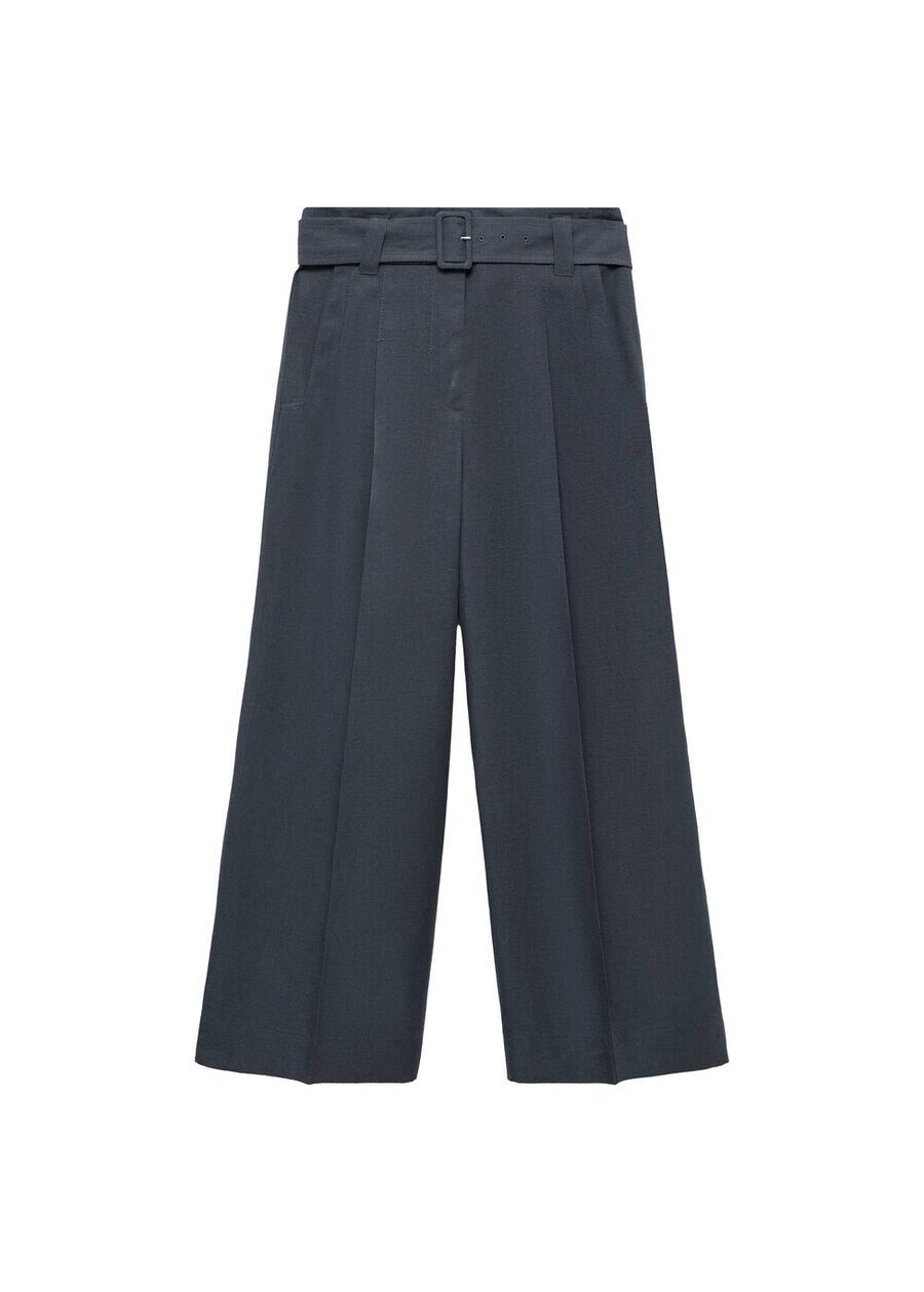 

Брюки-кюлоты MANGO Wide leg Pleated Pants Yati, морской синий