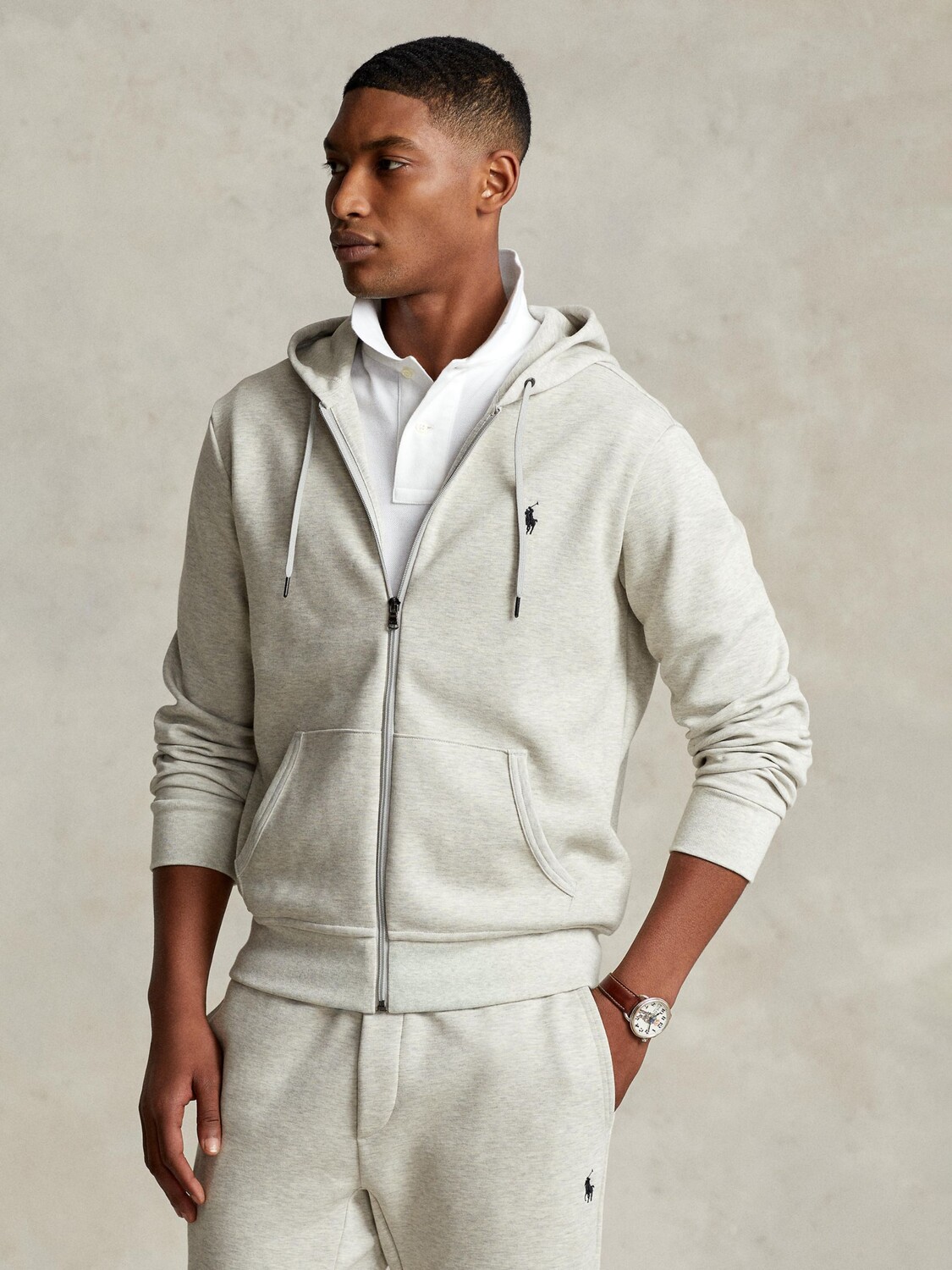 

Толстовка-поло из смесового хлопка Ralph Lauren, лейтенант спорт хизер