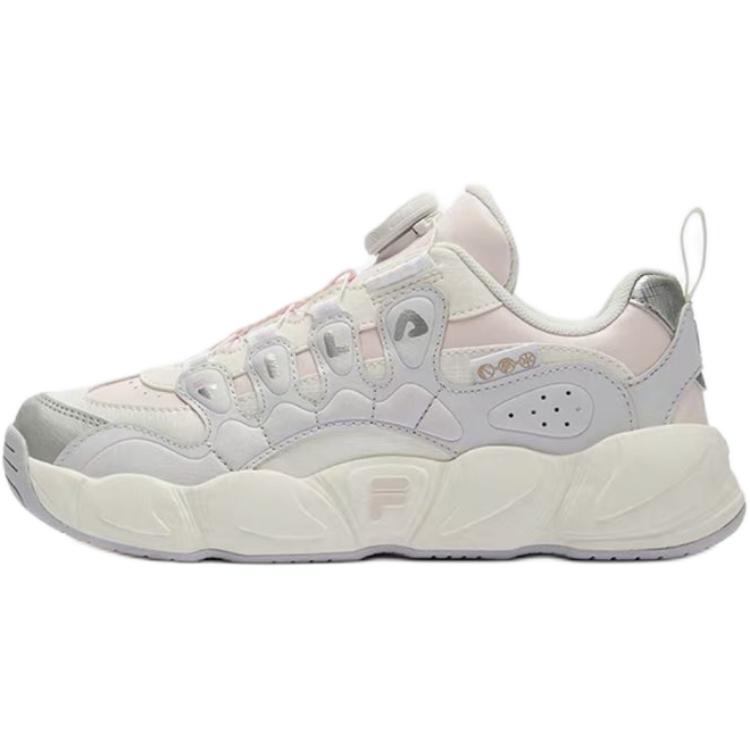 

FILA KIDS Детские баскетбольные кроссовки с противоскользящей подошвой, износостойкие, розово-белые