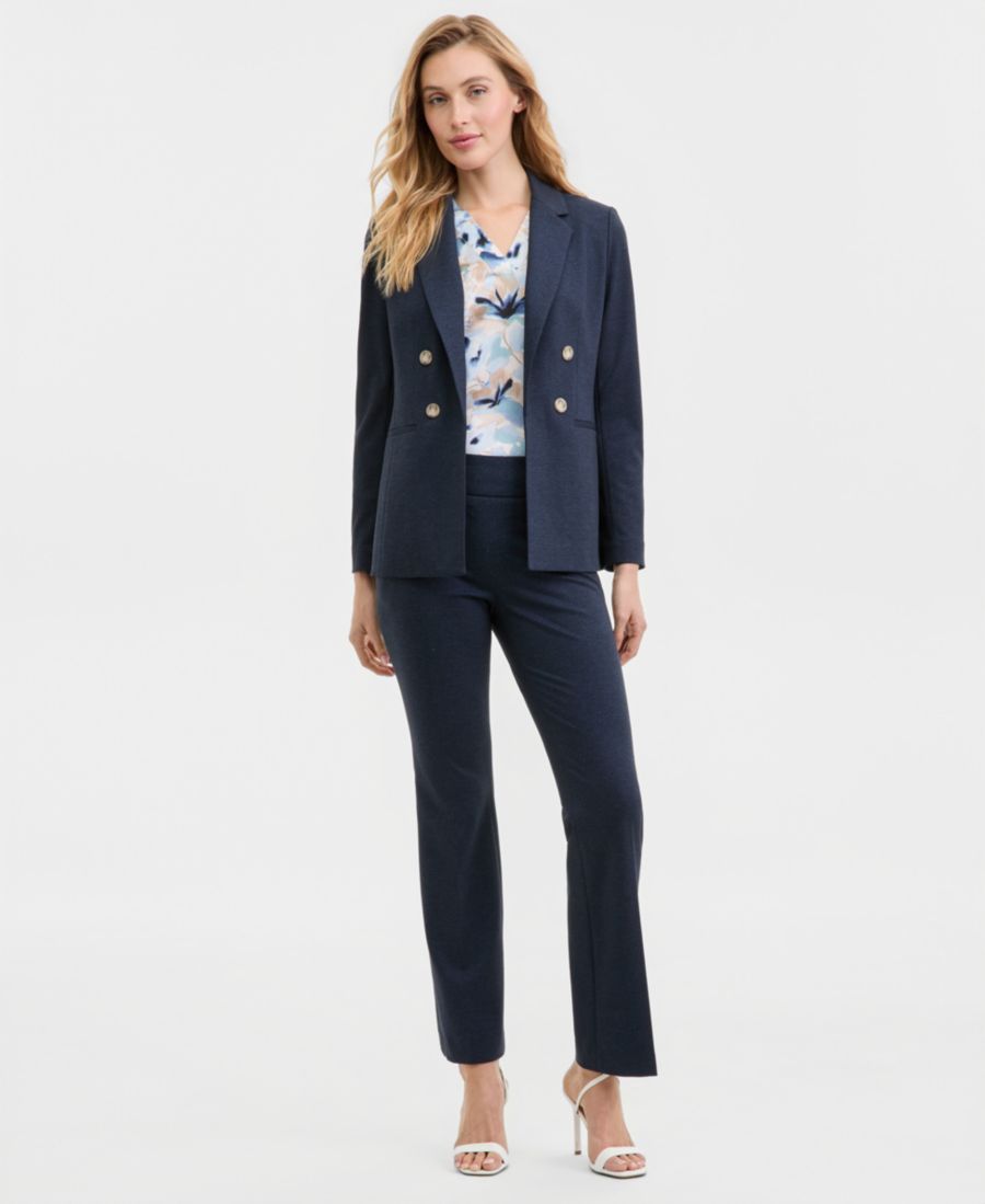 

Женские компрессионные брюки с высокой посадкой, надеваемые через голову Anne Klein, Mid Blue