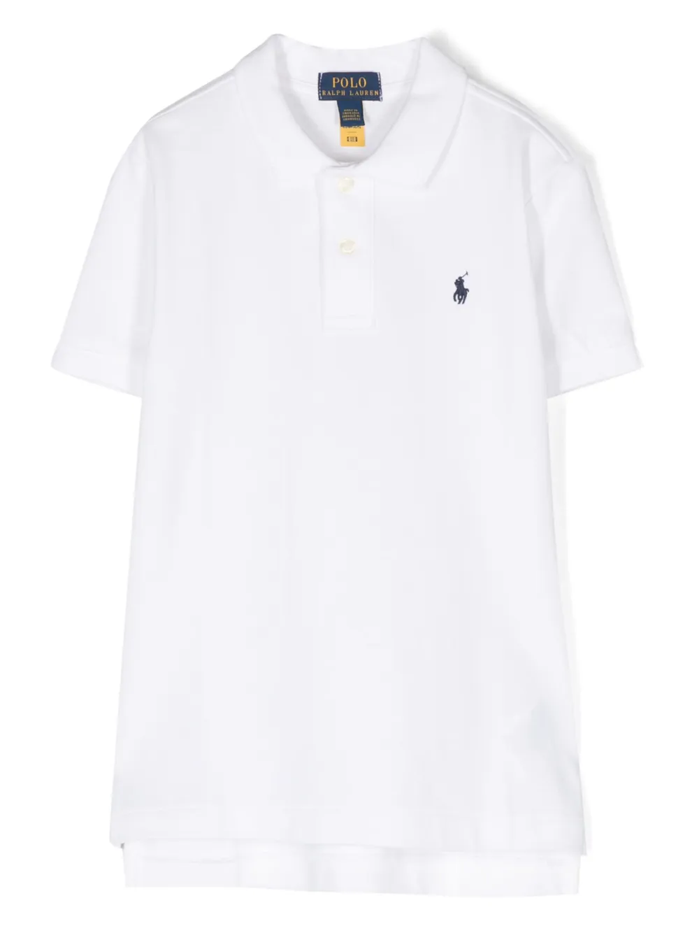 

Рубашка поло с вышитым логотипом POLO RALPH LAUREN KIDS, белый