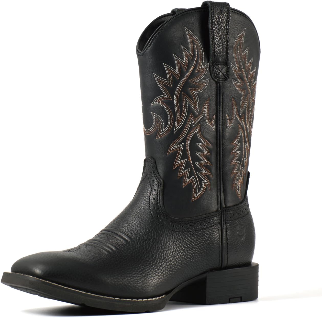 

Мужские ковбойские сапоги SUREWAY - мужские западные сапоги с квадратным носком, маслостойкие/противоскользящие, прочные, стильные, классические сапоги на 25 см средней высоты до икры, сапоги Веллингтон, черный