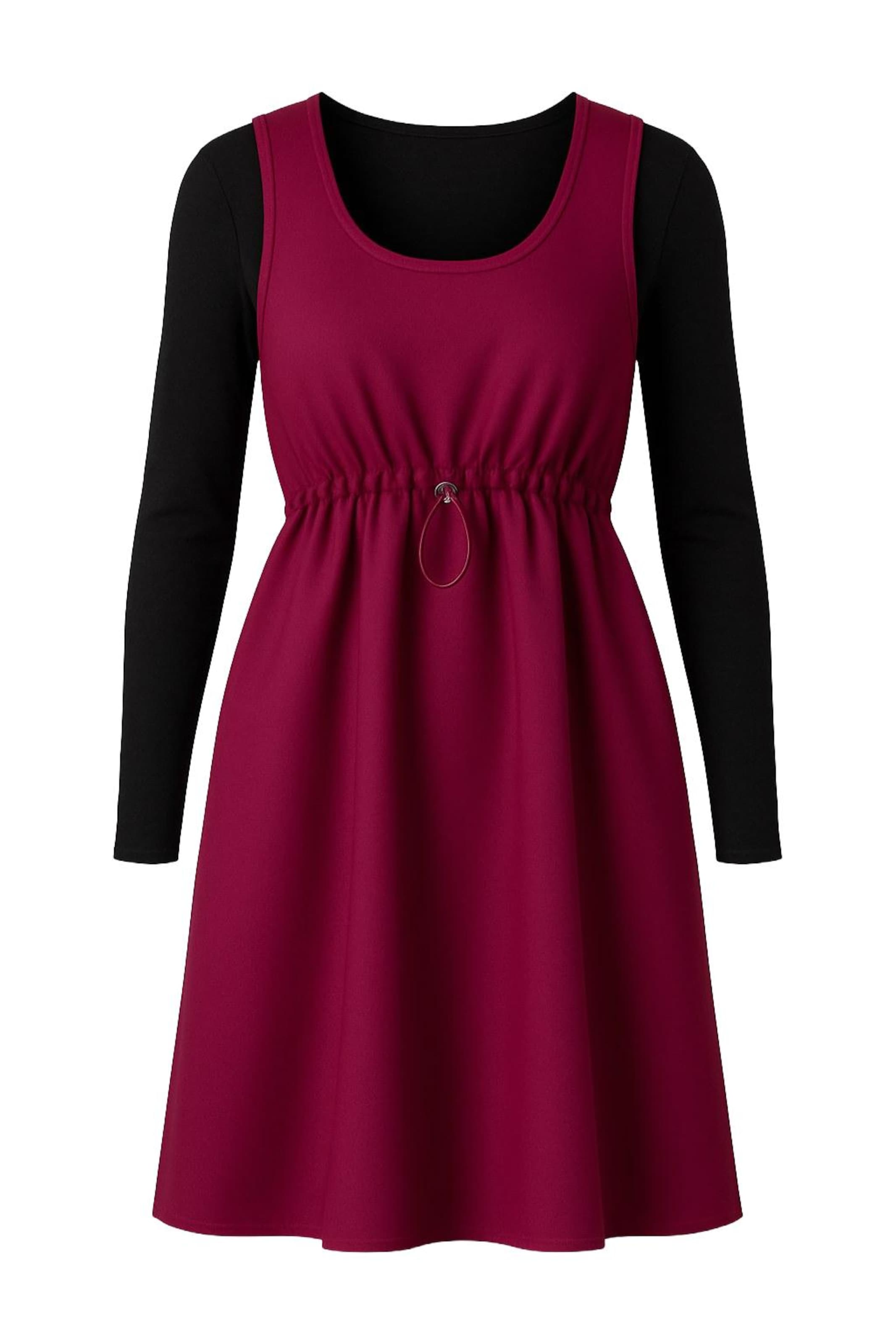 

LYN MAMA Платье в винном красном