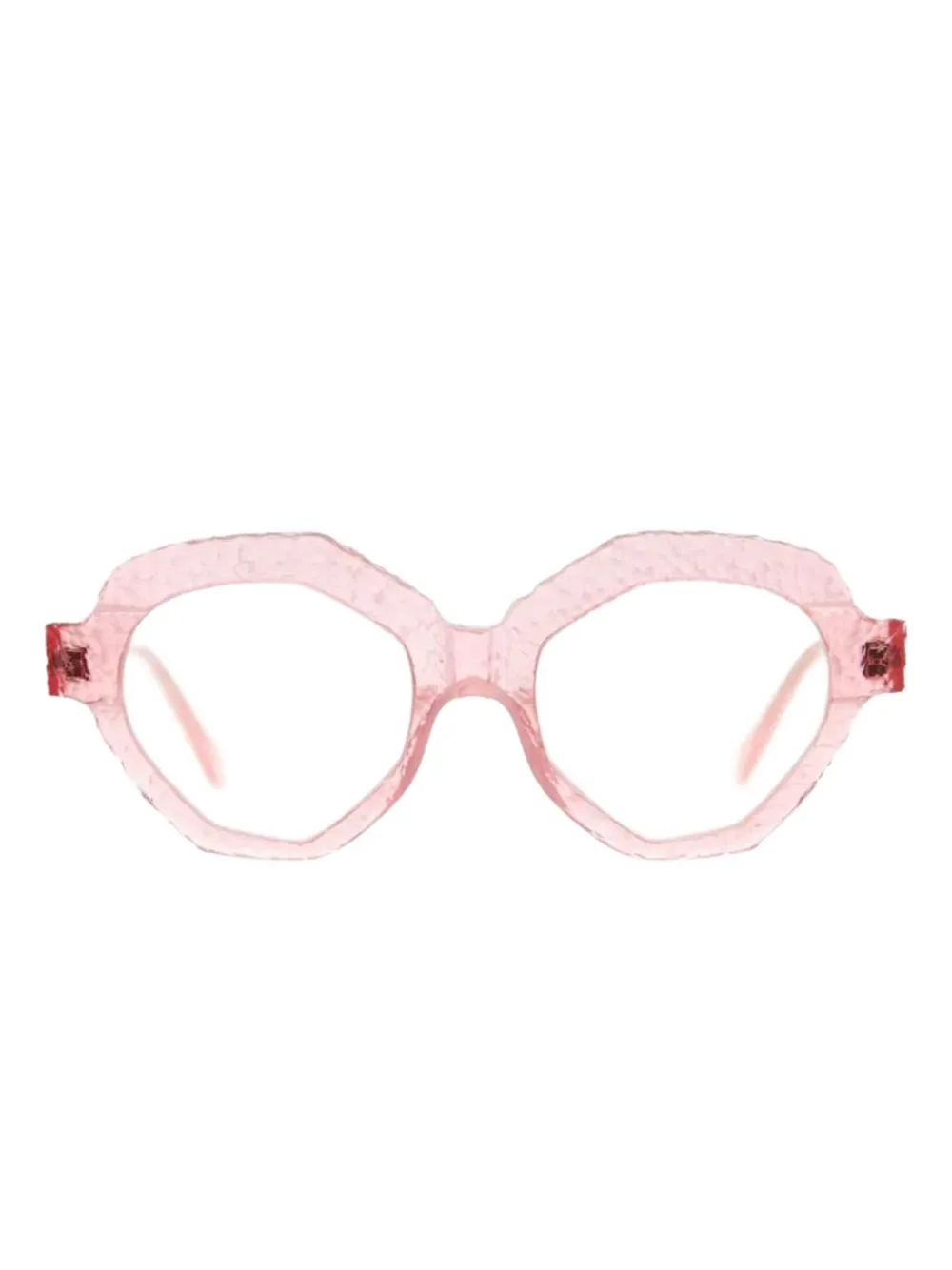 

Очки с геометрической фактурной оправой Kuboraum, розовый
