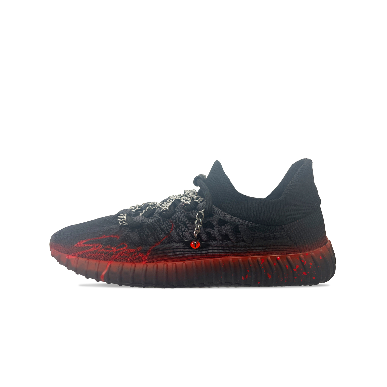 Adidas Originals Yeezy Boost 350 V2 Low top Casual Shoes Unisex Black Gold Silver
