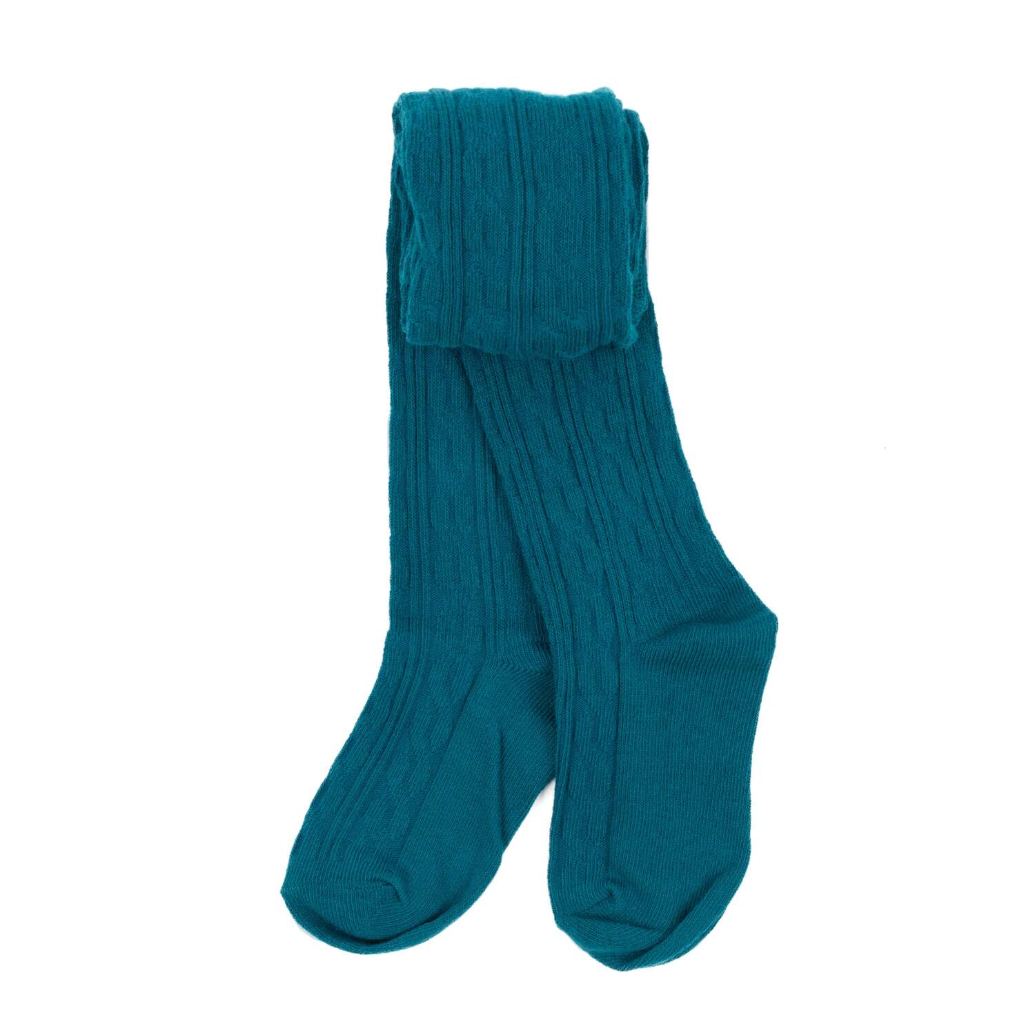 

Колготки для девочек с косичкой, однотонные, в стиле бохо Leveret, Turquoise