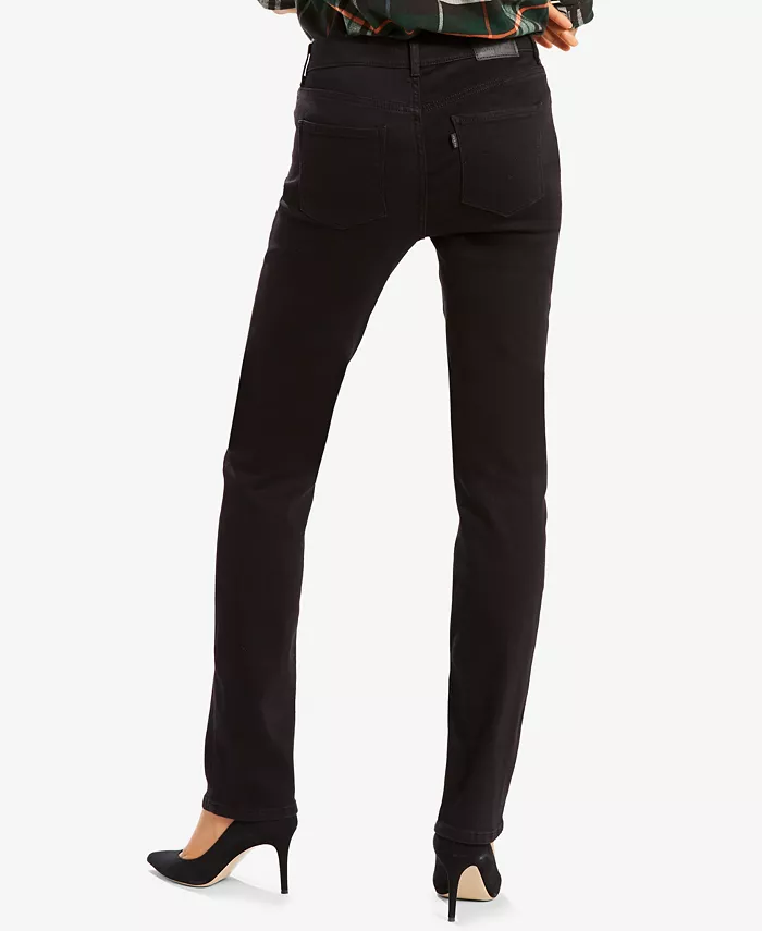 Женские классические джинсы Mid Rise с прямыми штанинами Levi'S, черный — фото 2