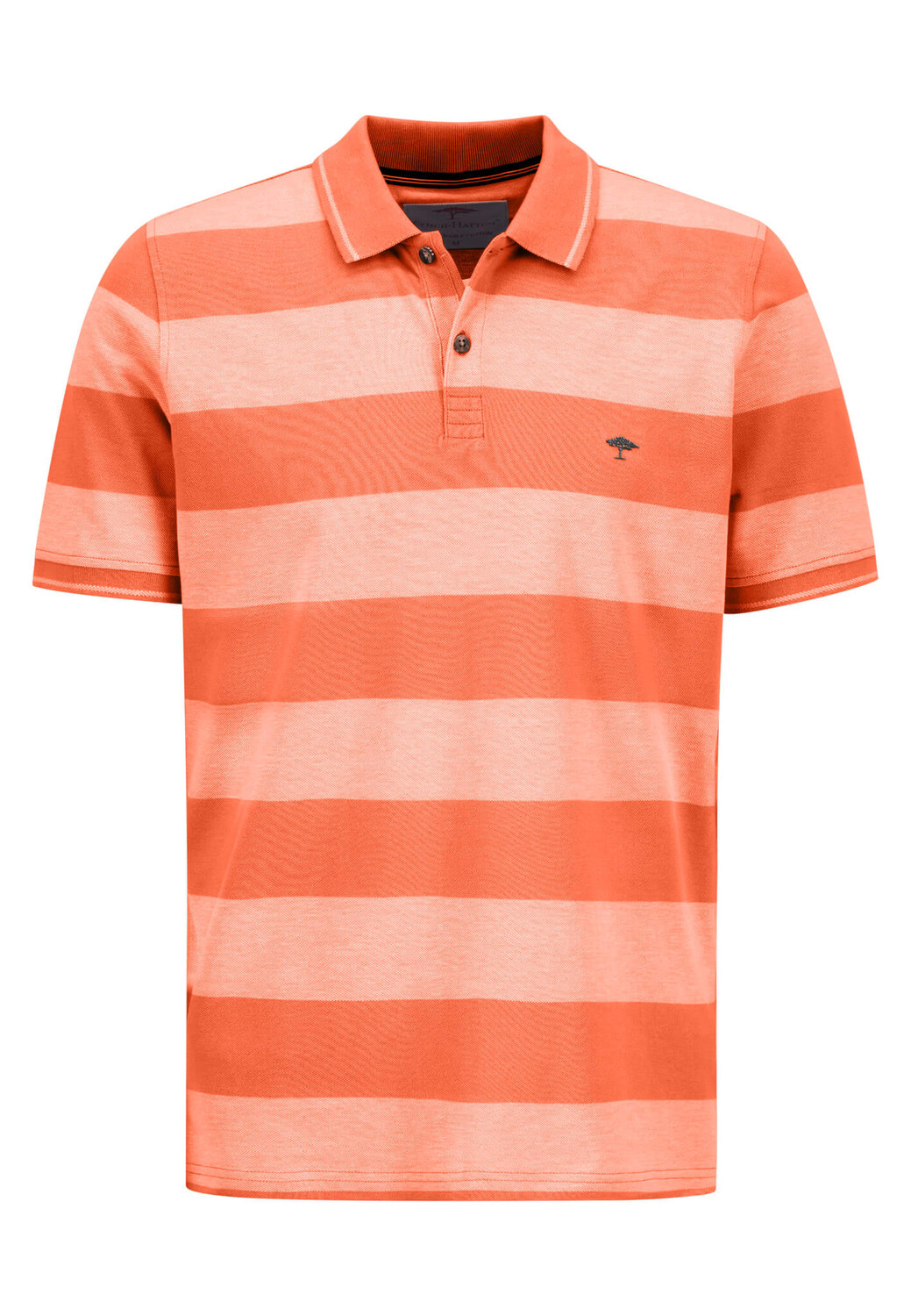 

Поло FYNCH HATTON Polo, Two Tone Stripes, цвет Tangerine