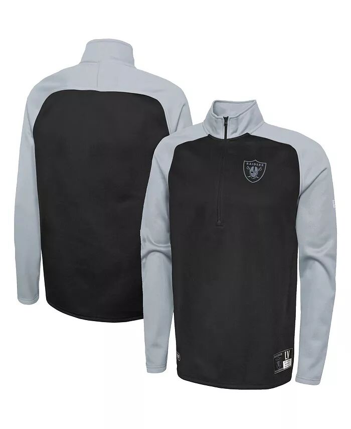

Мужская черная куртка Las Vegas Raiders Combine Authentic O-Line Raglan Half Zip New Era