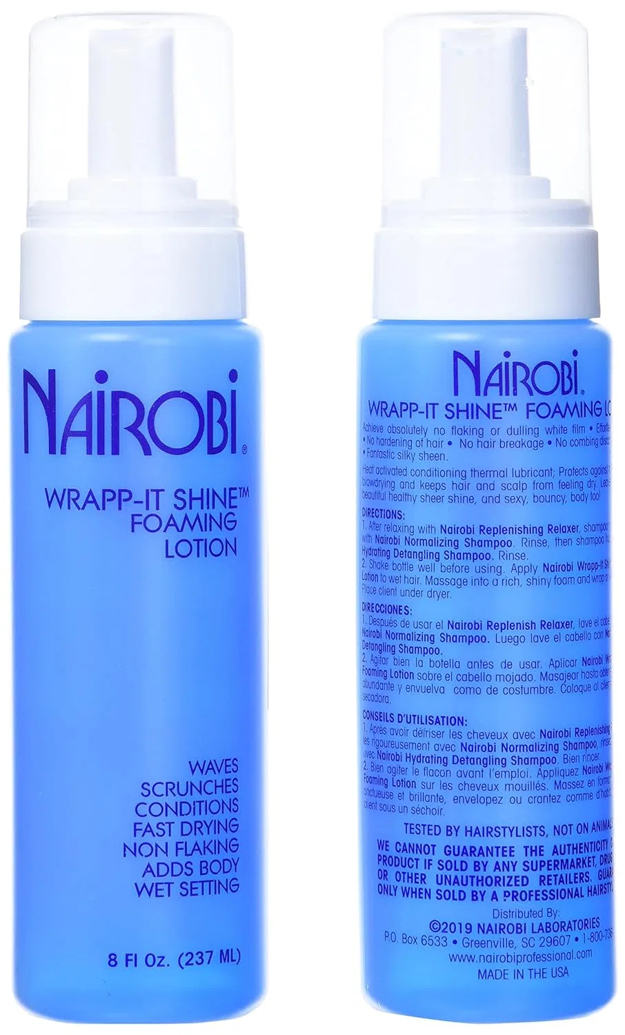 Лосьон-пенка для укладки волос «Wrapp-It Shine» от Nairobi, 2 шт. Nairobi — фото 3