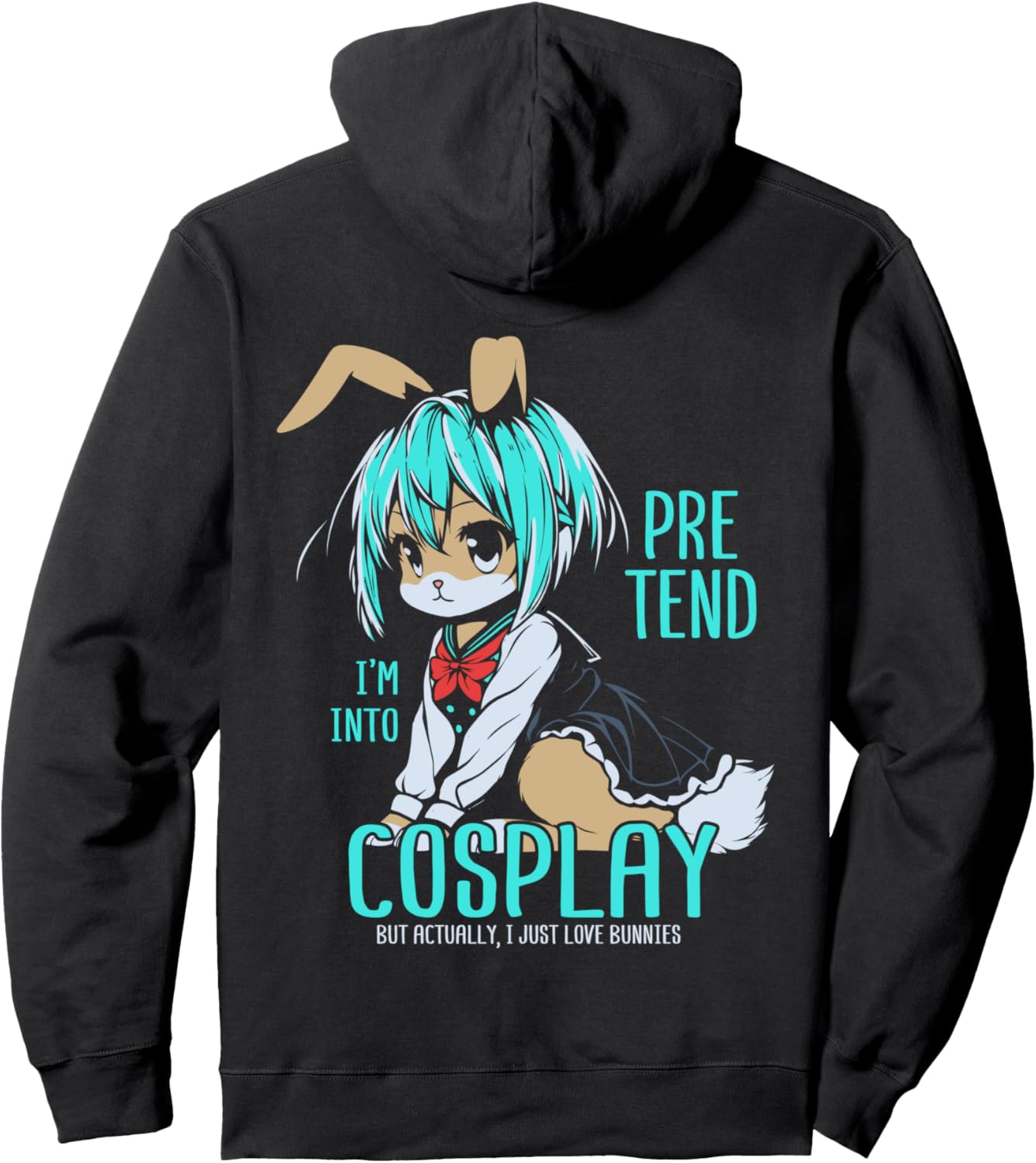 

Худи с изображением аниме-кролика и зайчика Manga Bunny Cosplay Bunnies Anime Hare, черный