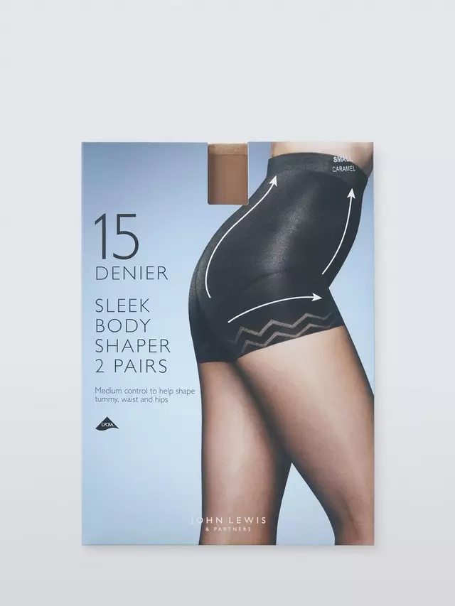 

Тайтсы John Lewis 15 Denier Sleek Body Shaper 2 шт, цвет caramel