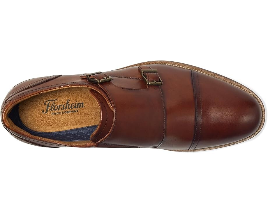 Оксфорды Florsheim Rucci Cap Toe Double Monk Oxford, цвет Cognac — фото 2