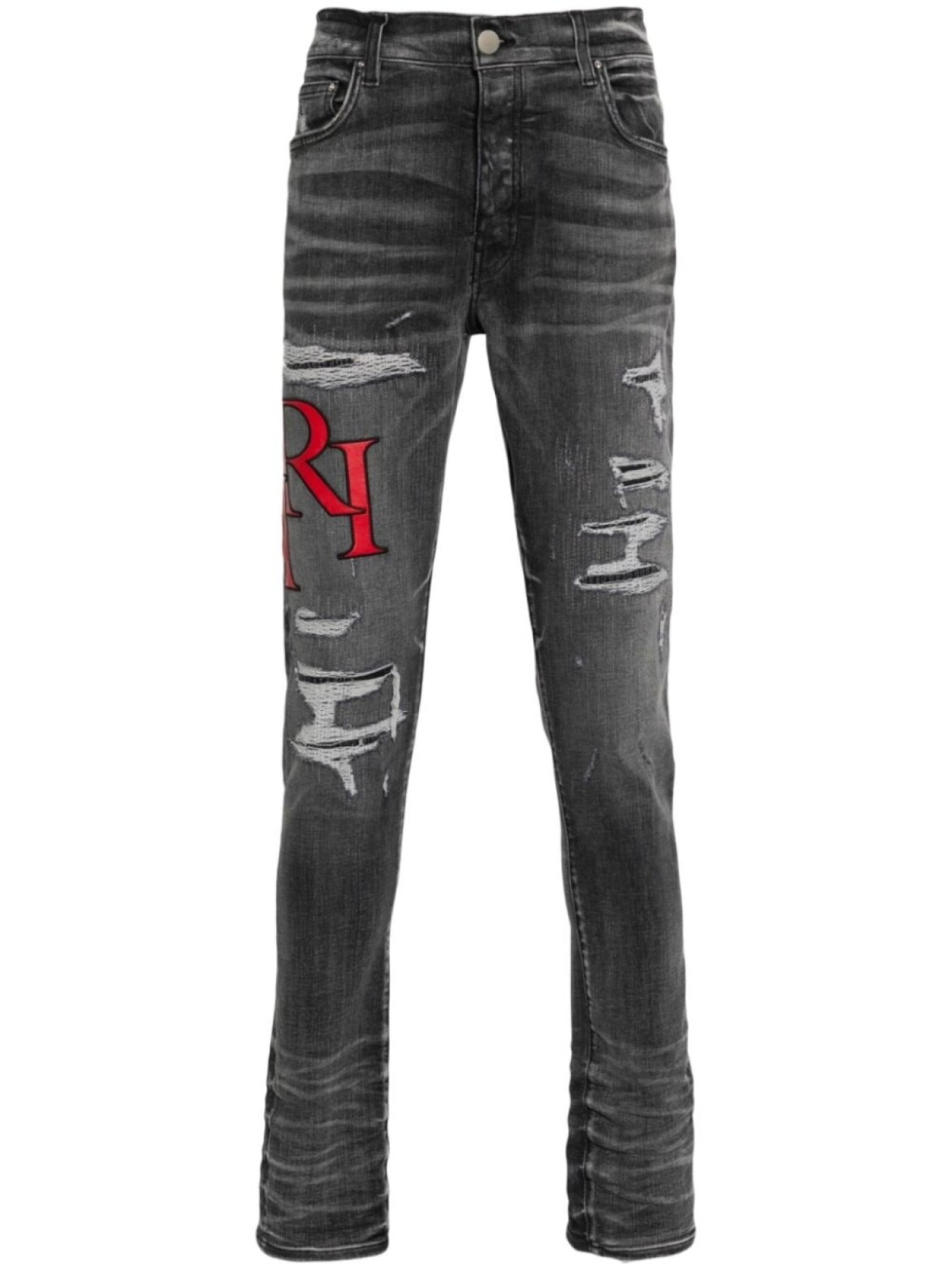 

AMIRI джинсы скинни с эффектом потертости, черный