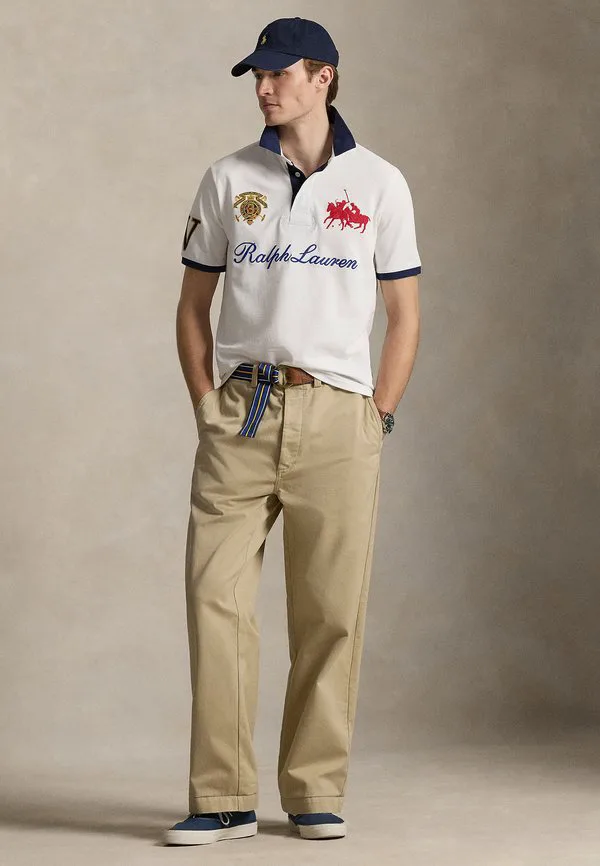 Классическая поло-рубашка с сетчатым рисунком и гербом. Polo Ralph Lauren, White — фото 2