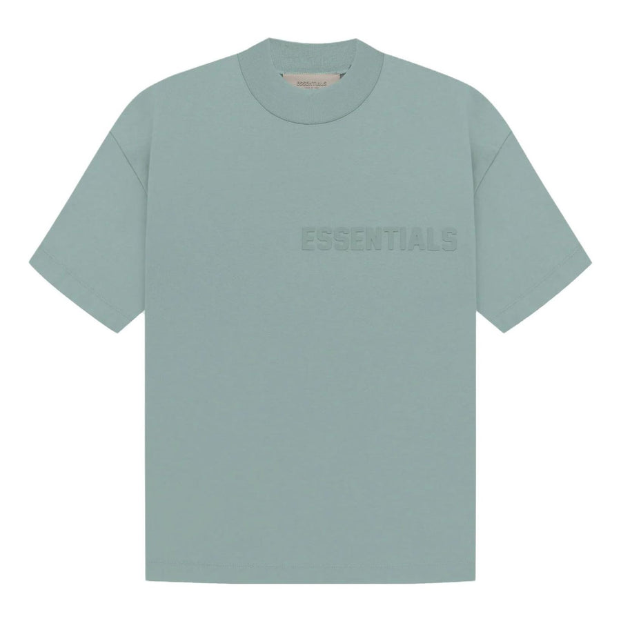 

Футболка (WMNS) Fear of God Essentials SS23 T-Shirt 'Sycamore', зеленый