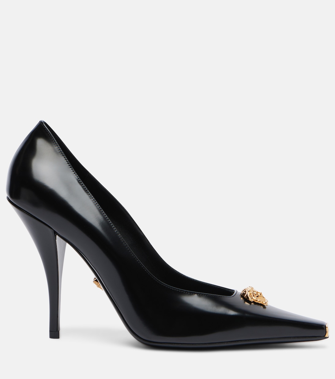 Туфли-лодочки La Medusa 105 из кожи Versace, Black-Versace Gold — фото 4