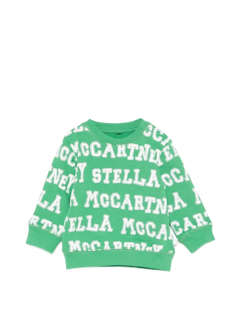 Свитшот с круглым вырезом Stella McCartney Kids, зеленый