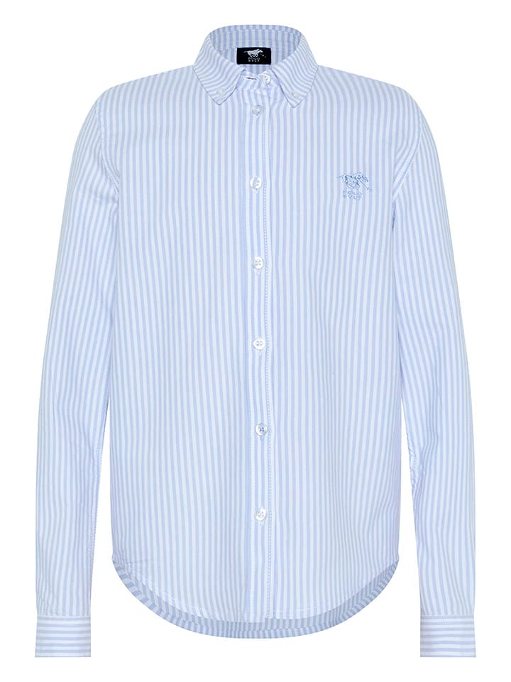 

Polo Sylt Рубашка - стандартный крой - светло-голубого/белого цвета