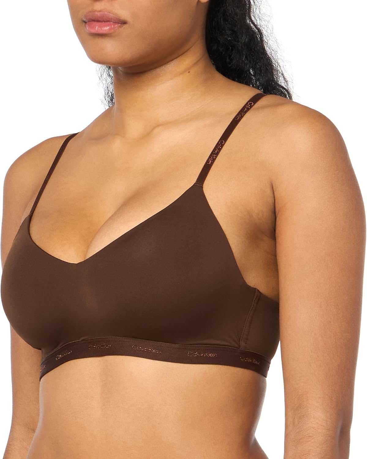 

Женский облегающий бюстгальтер-бралетт Calvin Klein с легкой подкладкой, Umber