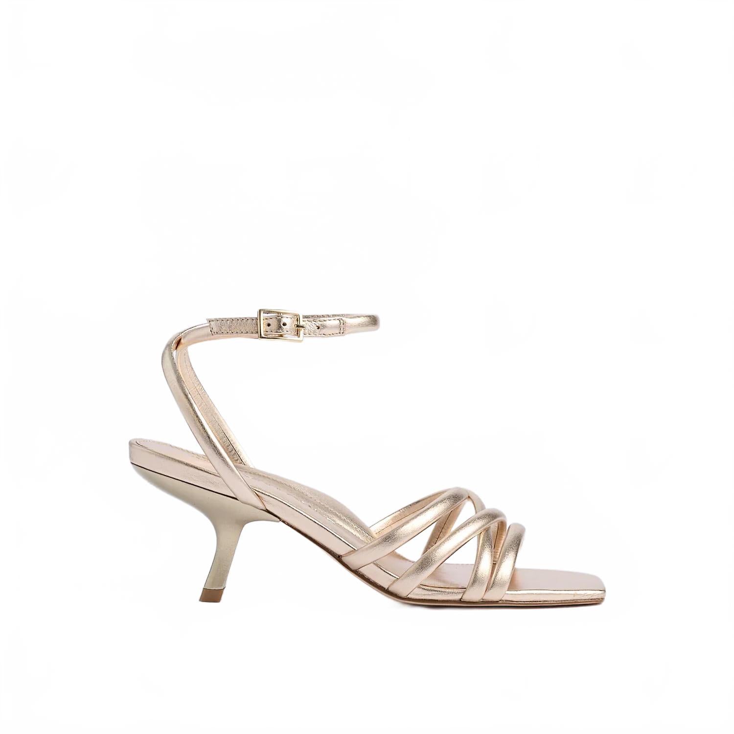 Women's Clara Angled Heel Sandal In Gold Marion Parke