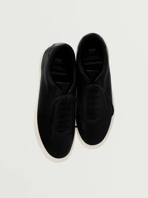 Унисекс кеды из льна и кожи GRAPHERIES Essential Shoes чёрные