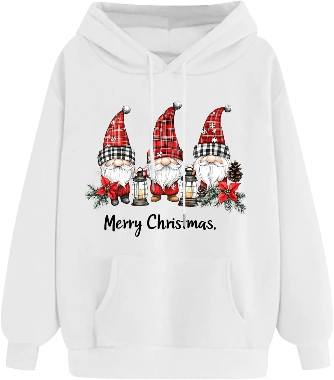 

Рождественские гномы для женщин, худи Oversized Unisex