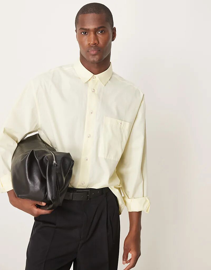 

Свободная рубашка свободного кроя желтого цвета ASOS DESIGN
