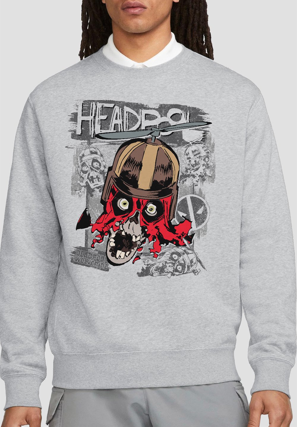 

Толстовка DEADPOOL WOLVERINE SKETCHBOOK HEADPOOL ATTACKS Marvel, серый