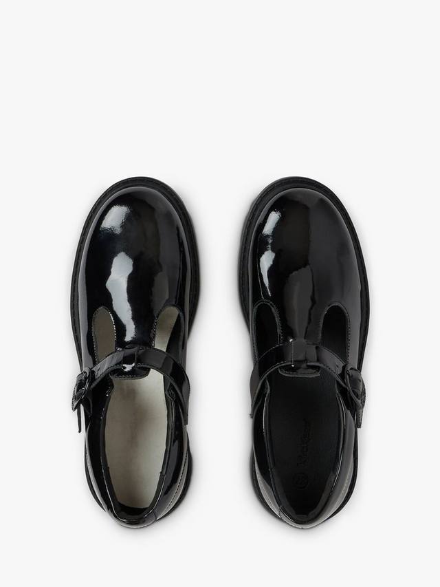Детские школьные ботинки Kori T-Bar из кожи Kickers, Black Patent — фото 4