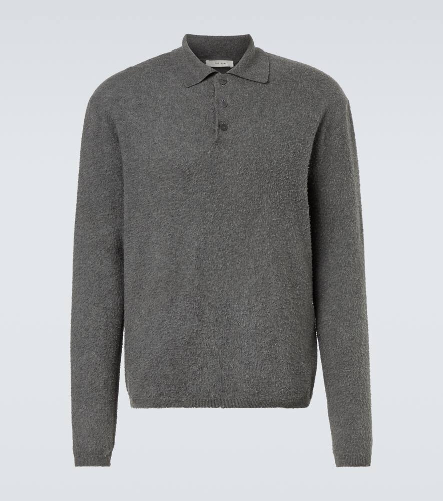 

Почти хлопковый поло свитер The Row, Grey Melange