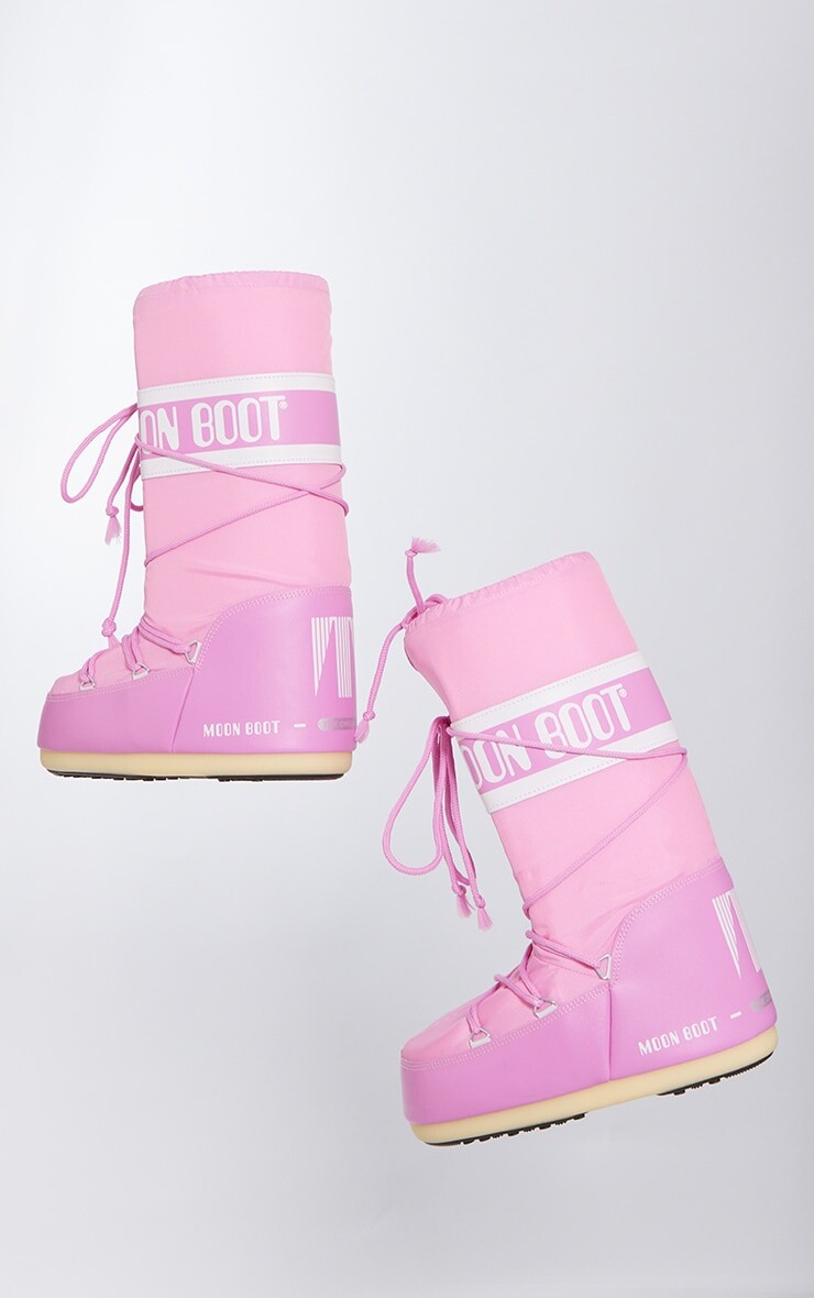 PrettyLittleThing Ботильоны MOON BOOT Розовый Классический — фото 4
