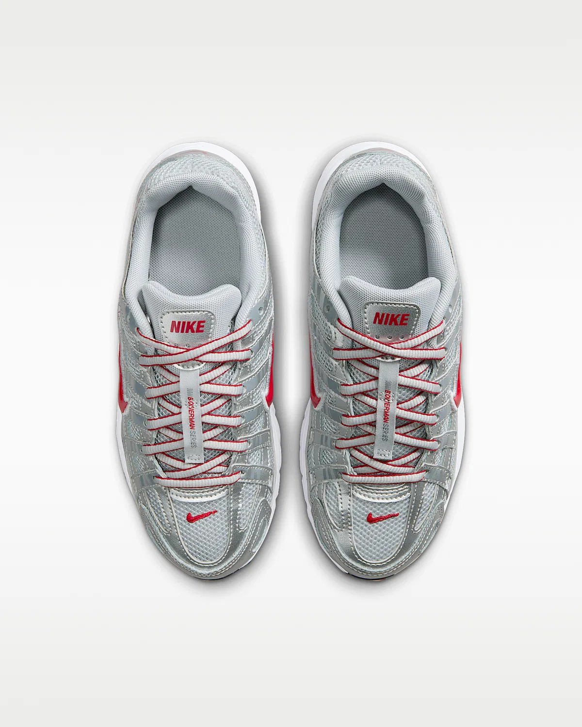 Кроссовки Nike P-6000 для детей, Metallic Silver/Flat Silver/Cool Grey/Gym Red — фото 4