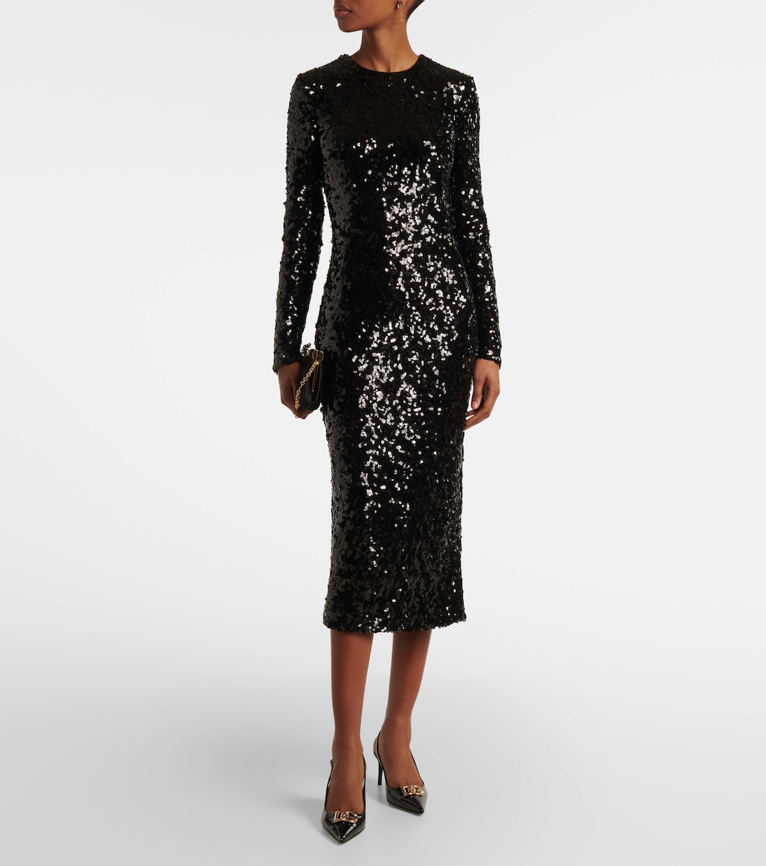 

Платье миди с пайетками Dolce&Gabbana, Nero