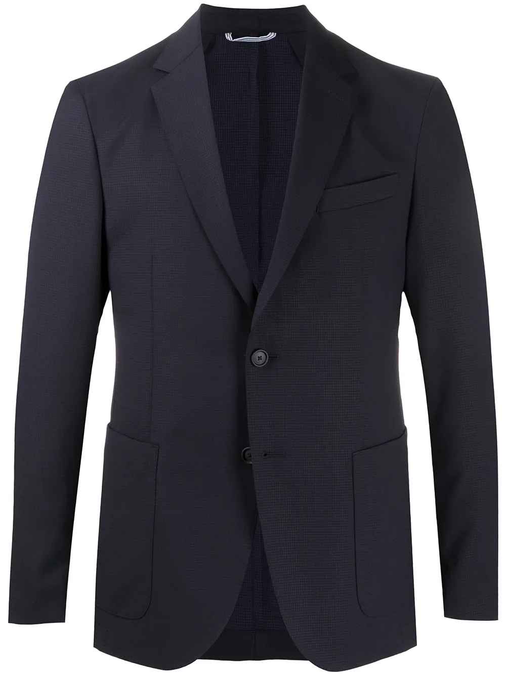 

Однобортный пиджак с заостренными лацканами BOSS, синий