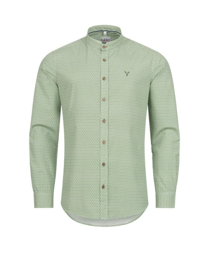 

Традиционная рубашка с длинными рукавами Пит зеленого цвета Nübler