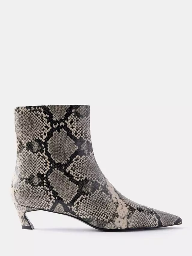 

Ботильоны Mint Velvet Leather Snake Print Pointed, цвет taupe/multi