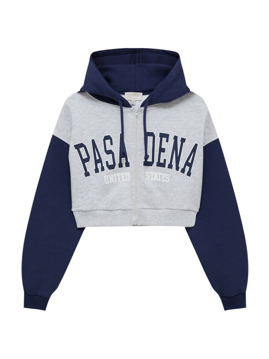 

Худи на молнии Pull&Bear, пятнистый серый