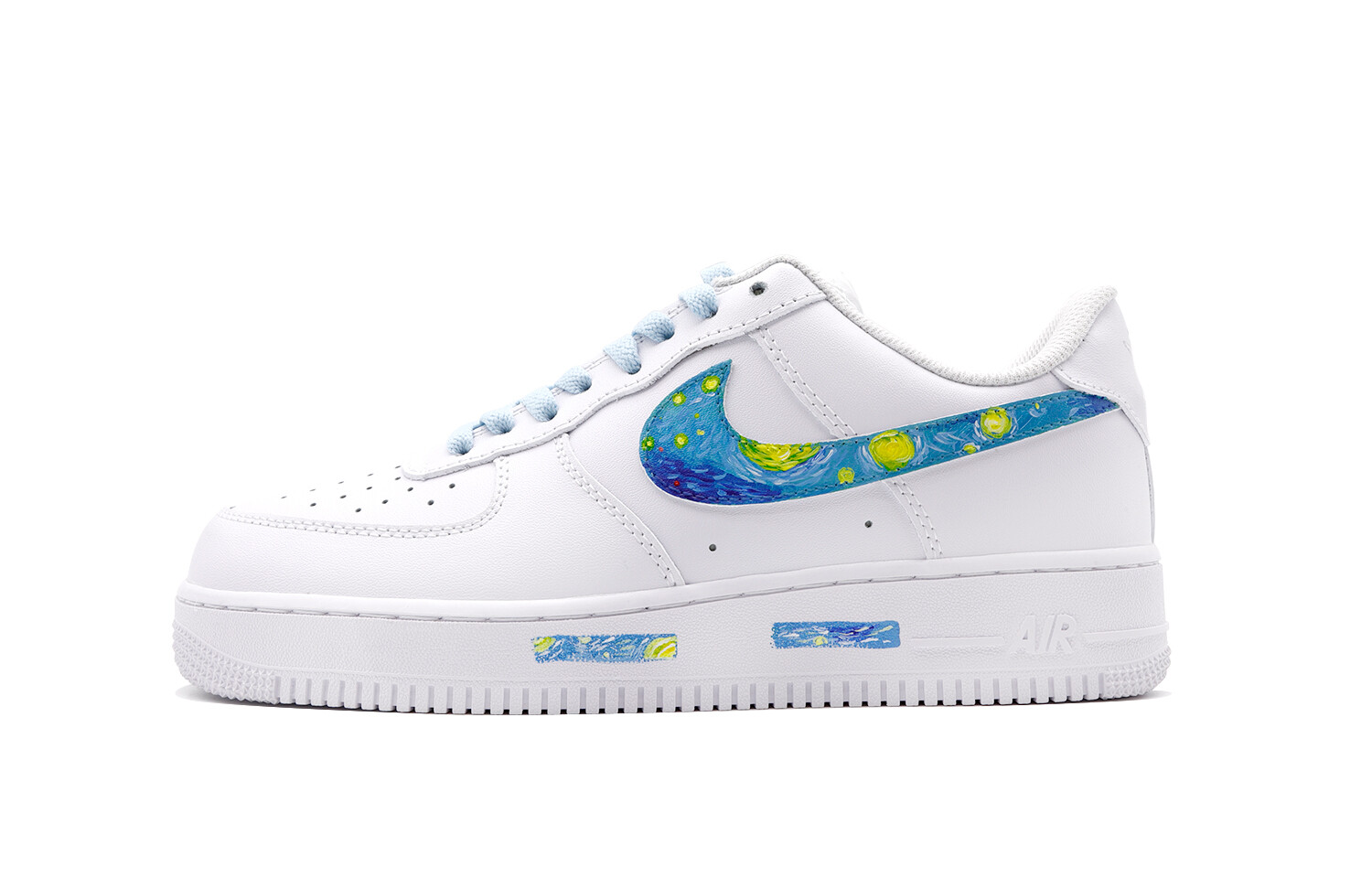 

Кроссовки Nike Air Force 1 Skateboard Shoes Women's Low-Top White Blue, Белый, Кроссовки Nike Air Force 1 Skateboard Shoes Women's Low-Top White Blue