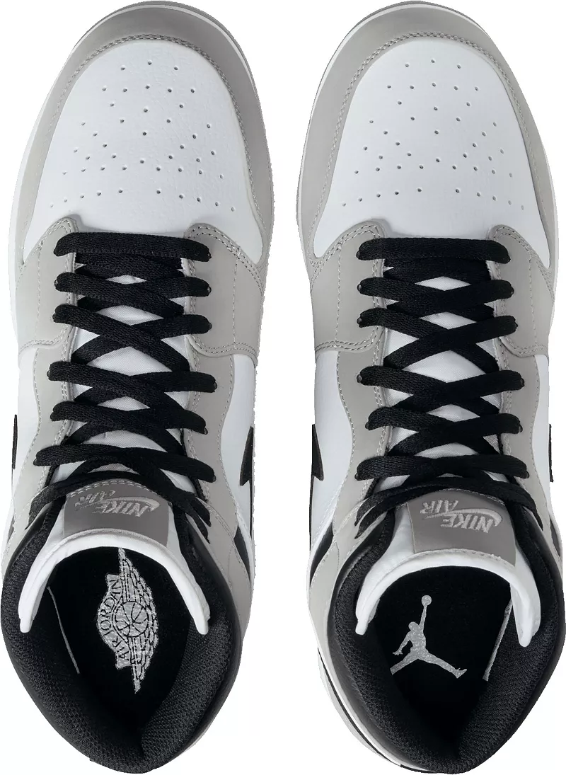 Мужские высокие бейсбольные бутсы Nike Jordan 1 Retro MCS, серый/черный — фото 4