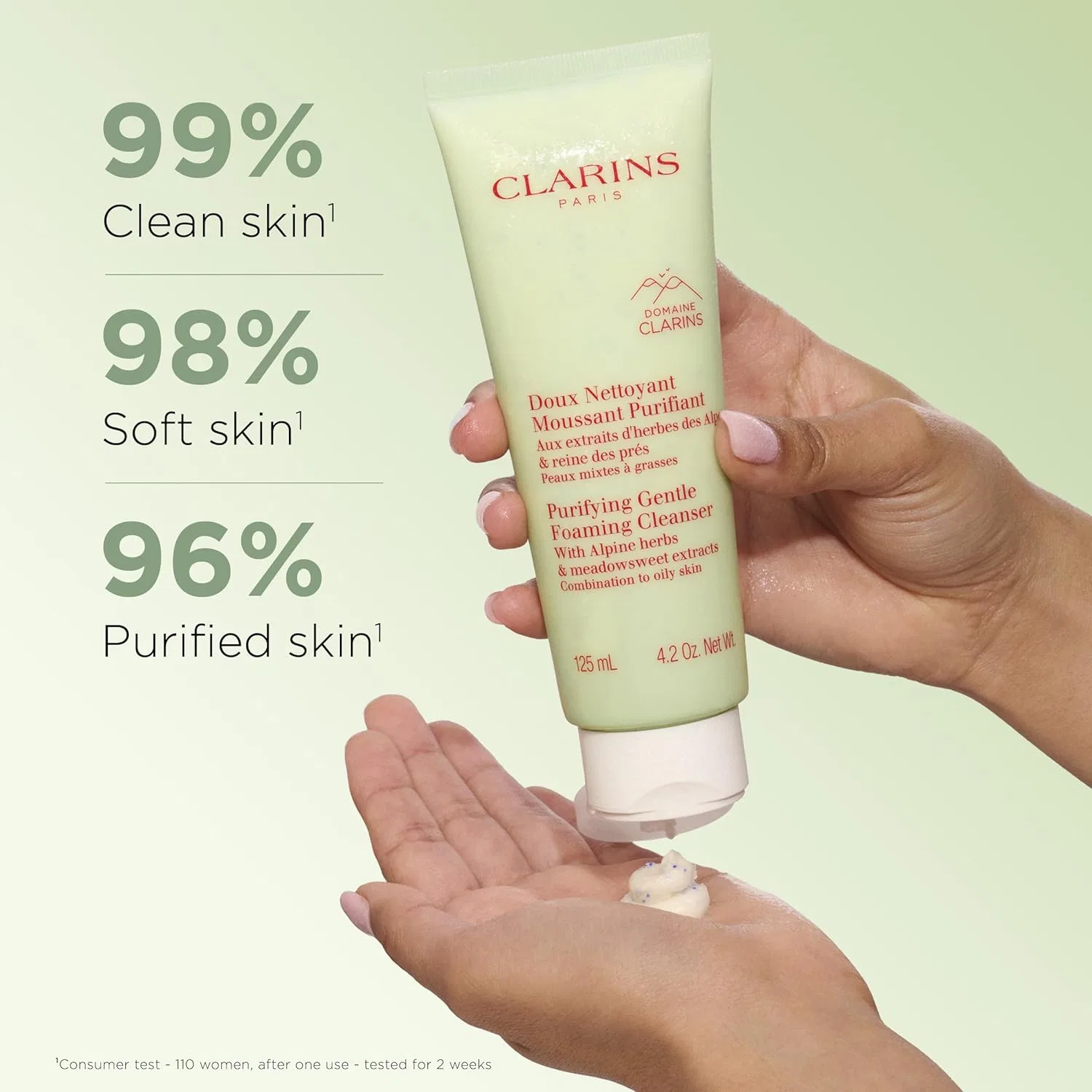 Пенка для умывания Clarins — Гель- Gentle Foaming Cleanser для комбинированной и жирной кожи, 125 мл — фото 2